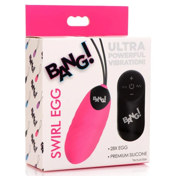 BANG! SWIRL SILICONE EGG PINK