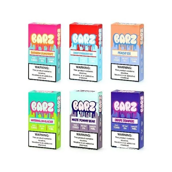 Barz 5pk 7000puff Disposable Peachy Ice