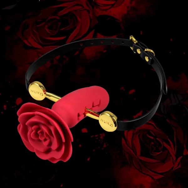 BDSM Rose Shape Adjustable Mouth Ball Gag