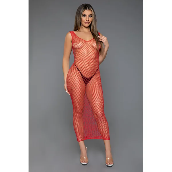 BeWicked – Dress Unleash Me Fishnet – Red