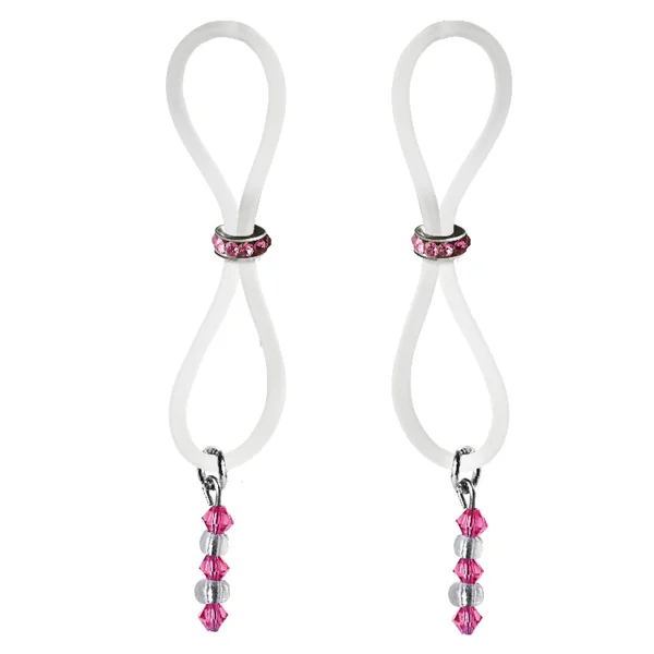 Bijoux De Nip Nipple Halos Pink Gem Slider - Pink-clear