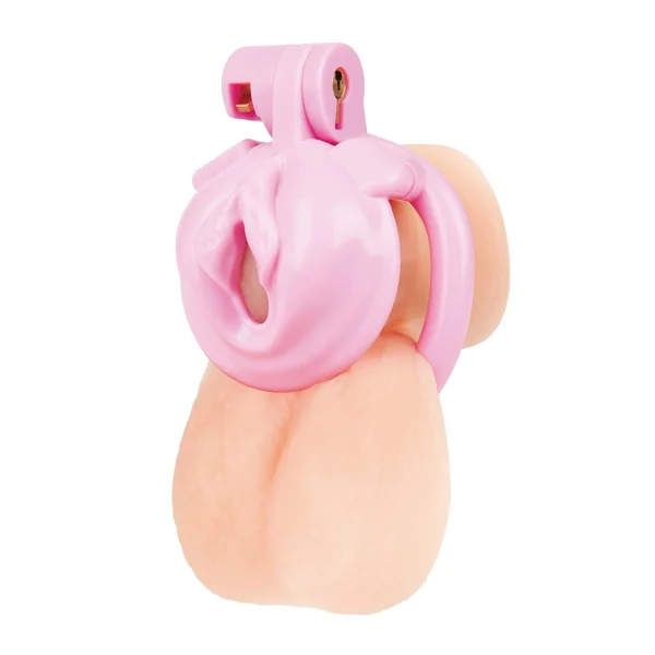 Bitchboy Degrading Mini Chastity Cage w/Pussy Shape