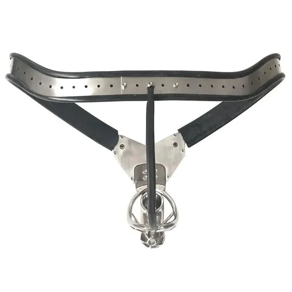 Black Emperor SM Metal T Type Male Chastity Belt