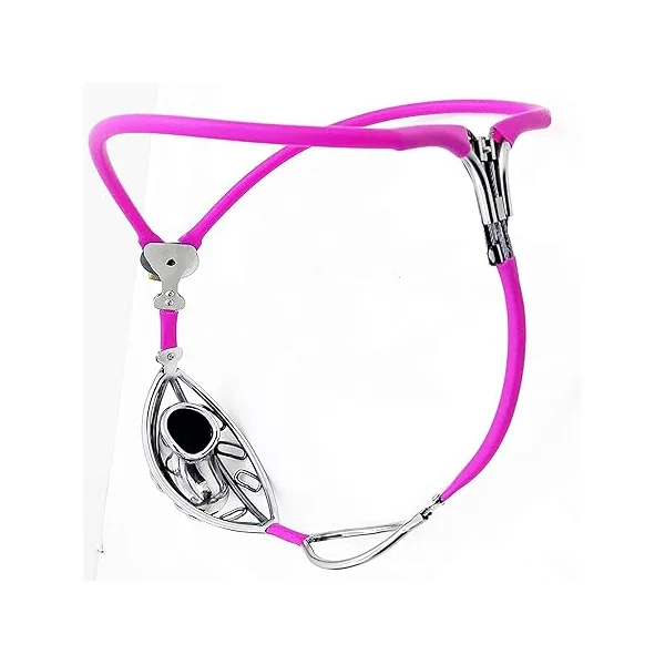 Black Emperor Stainless Steel Chastity Belt with Hollow Cage