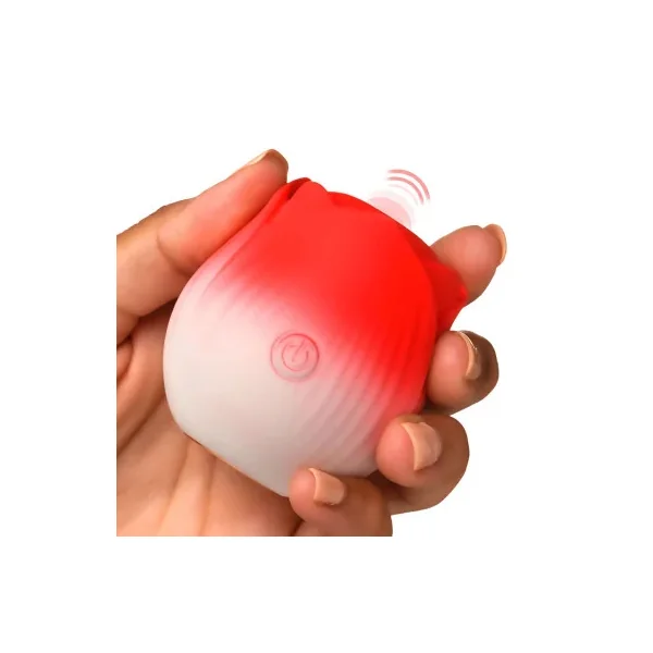 Bloomgasm Pulsing Petals Throbbing Rose Stimulator, Red