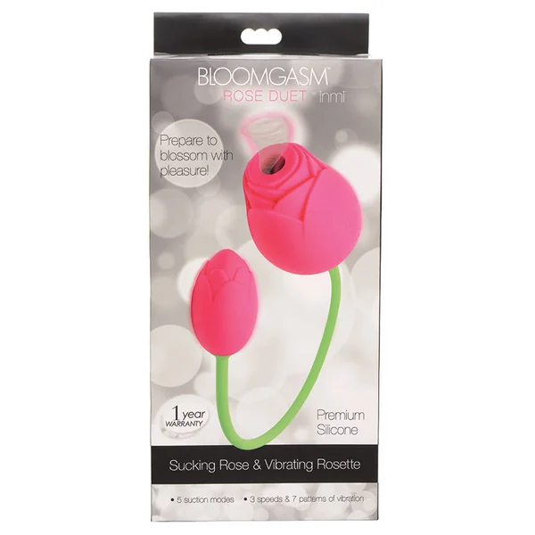 Bloomgasm Rose Duet Sucking & Vibrating Silicone Duo