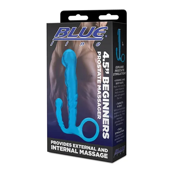 Blue Line C & B 4.5″ Beginners Prostate Massager – Jelly Blue