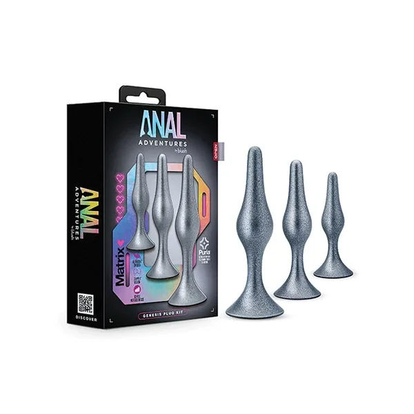 Blush Anal Adventures Matrix Genesis Plug Kit – Silver