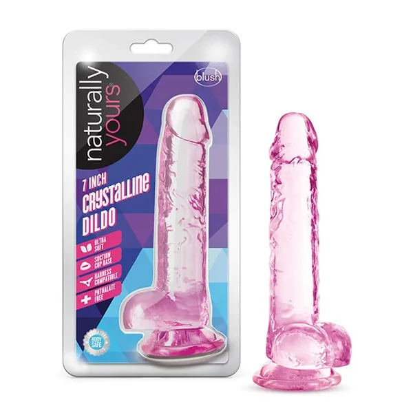 Blush Naturally Yours 7″ Crystalline Dildo – Rose