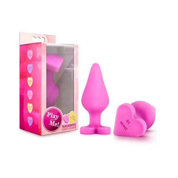 Blush Play with Me Naughty Candy Hearts ‘Be Mine’ Anal Plug Pink