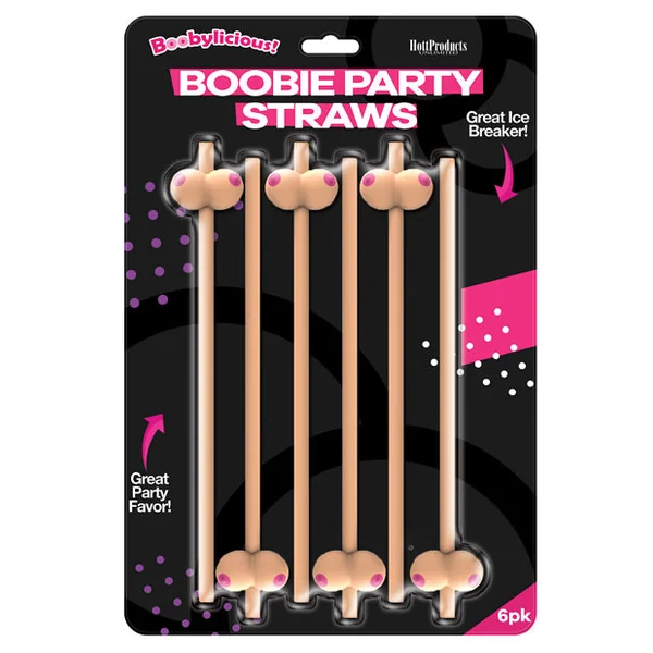 Booby Straws - Flesh Pack Of 6