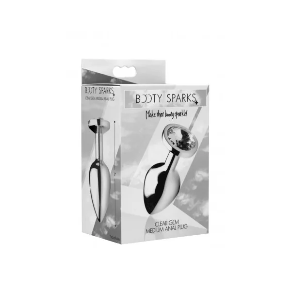 BOOTY SPARKS CLEAR GEM MEDIUM ANAL PLUG