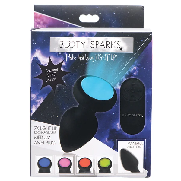 Booty Sparks Light Up Silicone Anal Plug - Medium