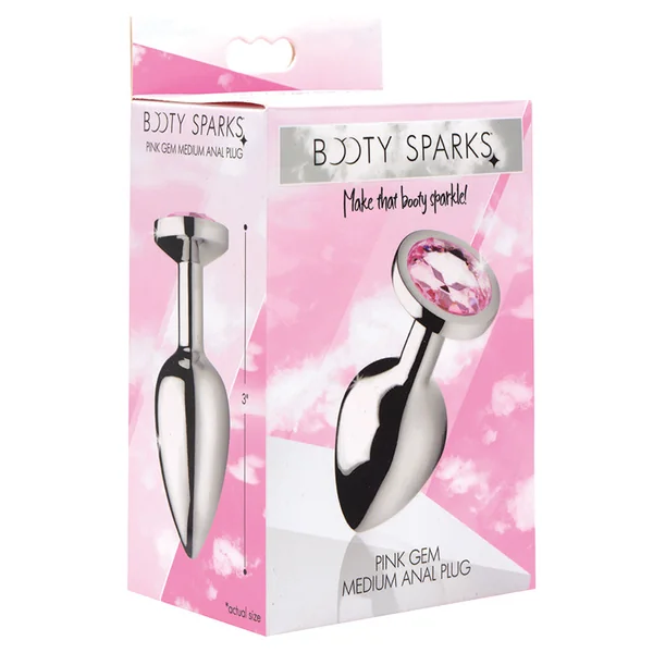 Booty Sparks Pink Gem Anal Plug - Medium