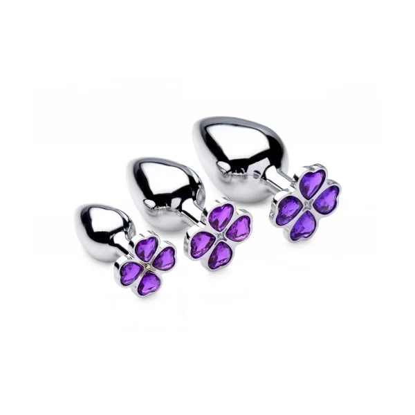 BOOTY SPARKS VIOLET FLOWER GEM ANAL PLUG SET