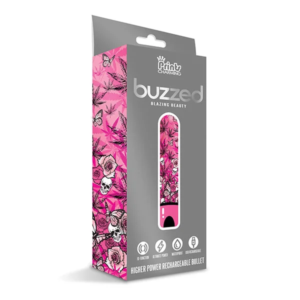 Buzzed 3.5" Rechargeable Bullet - Blazing Beauty Pink