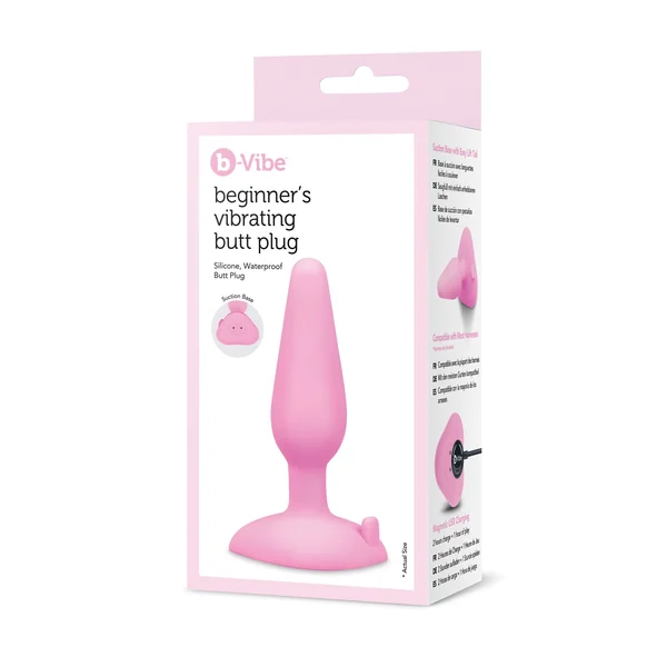 B-Vibe Beginner's Vibrating Tapered Butt Plug - Pink