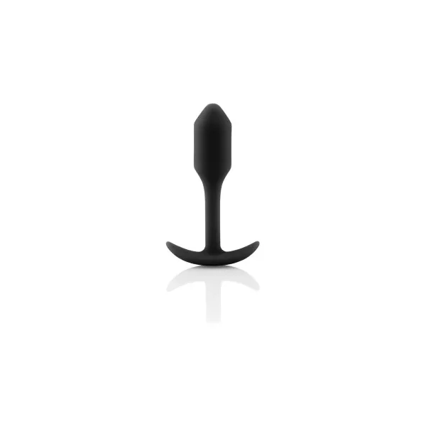 b-Vibe Snug Plug 1 Weighted Silicone Anal Plug, Black
