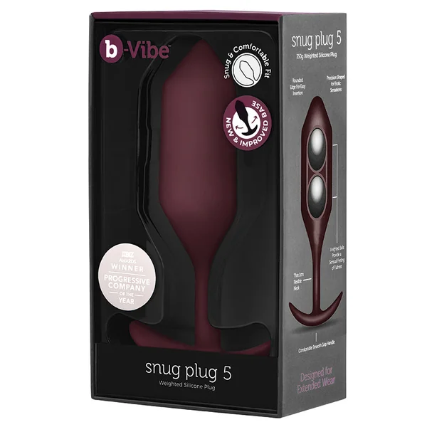 b-Vibe Snug Plug 5 - Dark Red