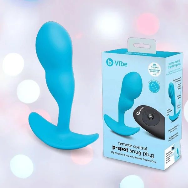 b-Vibe Vibrating Snug Plug RC: Silicone P-Spot Anal Vibrator - Small