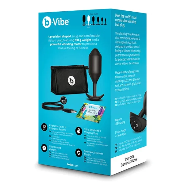 b-Vibe Vibrating Snug Plug – XXLarge Black