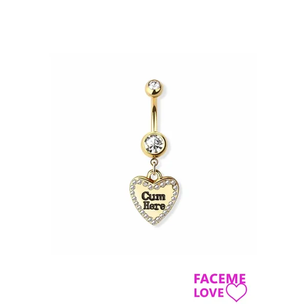 C** HERE DANGLE 316L SURGICAL STEEL NAVEL RING