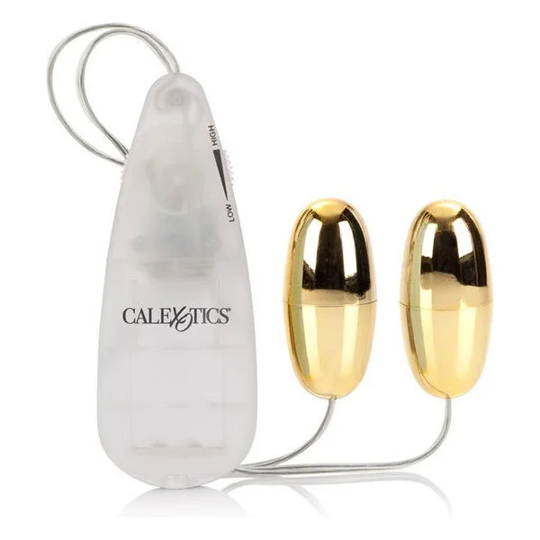 Calex pocket exotics vibrating double gold bullet sensuel and stimulating sex toy