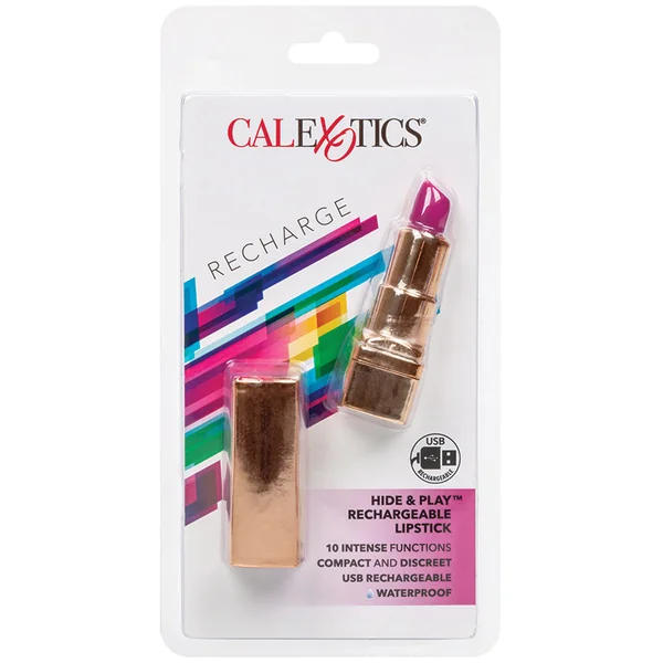 CalExotics Hide & Play Rechargeable Lipstick - Purple