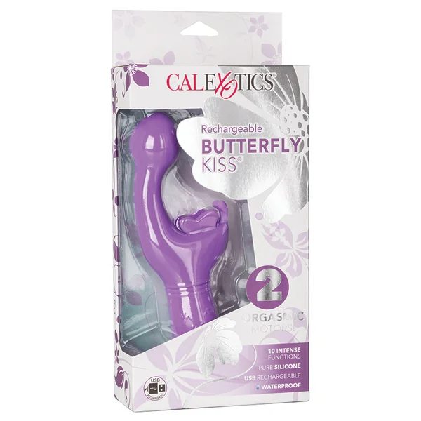 CalExotics Rechargeable Butterfly Kiss Vibrator - Purple