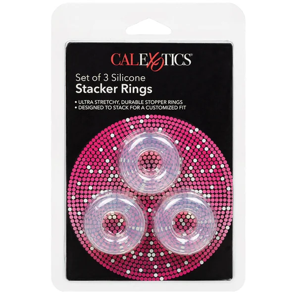 CalExotics Silicone Stacker Rings - Clear (3 Pack)