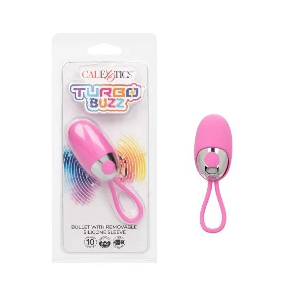 Calexotics Turbo Buzz Bullet With Removable Silicone Sleeve Pink