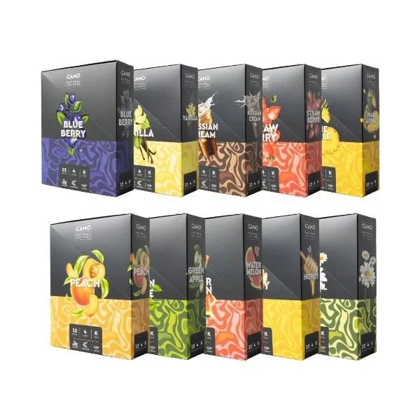 Camo Natural Leaf Cones 12pk Blueberry