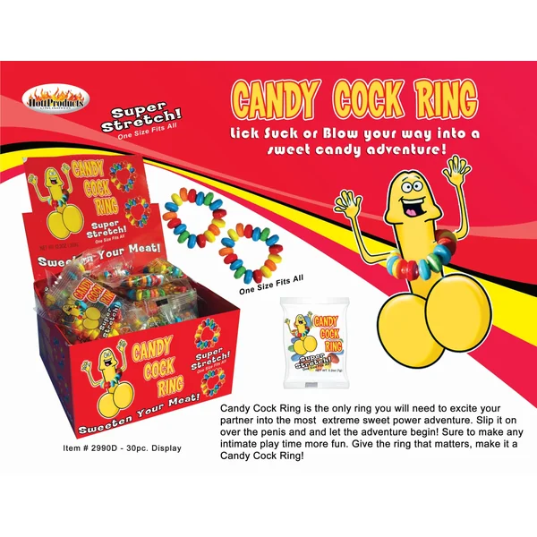 CANDY COCK RING 50 PC DISPLAY