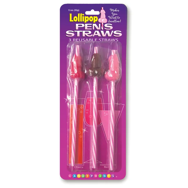 CANDY PENIS STRAWS 3 PK