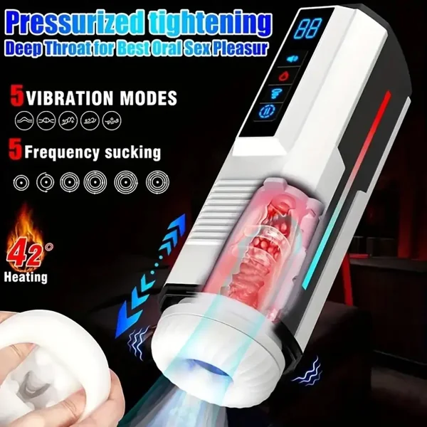 Cannonking Popular Motorized TPE Voice Sucking Electric Masturbator