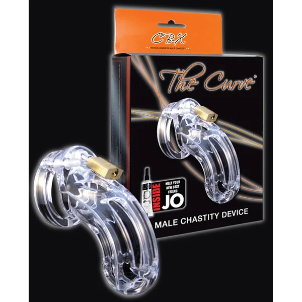 Cb-6000 3 3-4" Curved Cock Cage & Lock Set - Clear