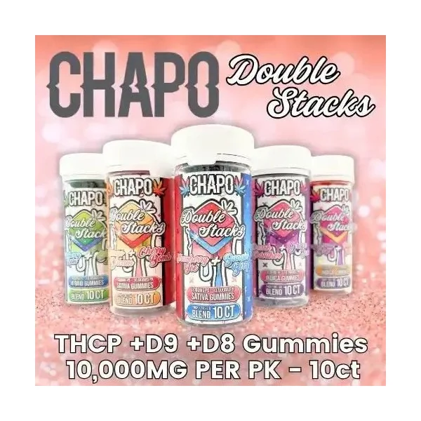 Chapo Double Stacks Gummies 10,000mg Grape Fruit Drift/ Papaya P