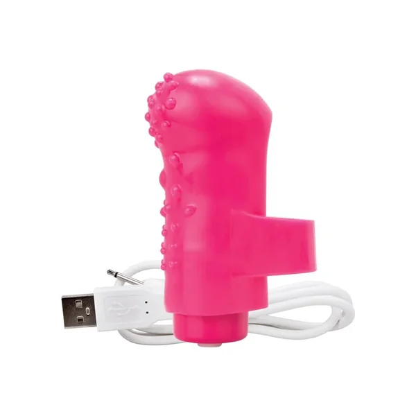 Charged Fing O Rechargeable Finger Vibrator – Pink