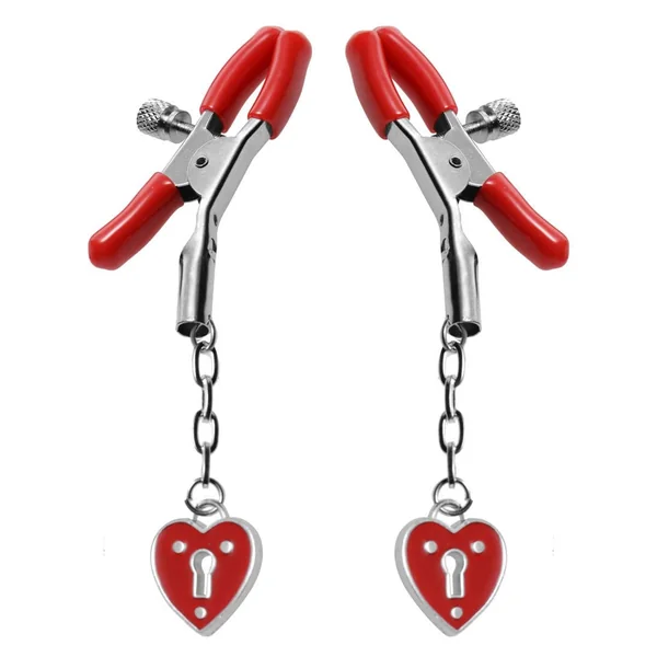Charmed Heart Padlock Nipple Clamps