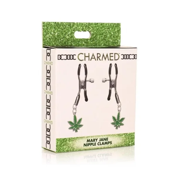 Charmed “Mary Jane” Nipple Clamps -Green/Silver