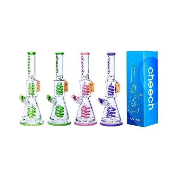 Cheech Swirl And Spin Beaker Waterpipe Jade Green