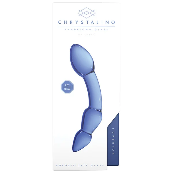 Chrystalino Superior Glass Dildo - Blue 7"