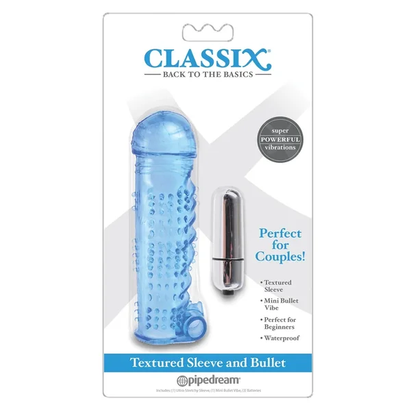 Classix Textured Sleeve & Bullet – Blue