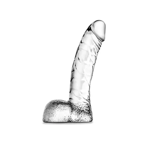 Clear Realistic Dildo with Balls 5.5 Inch