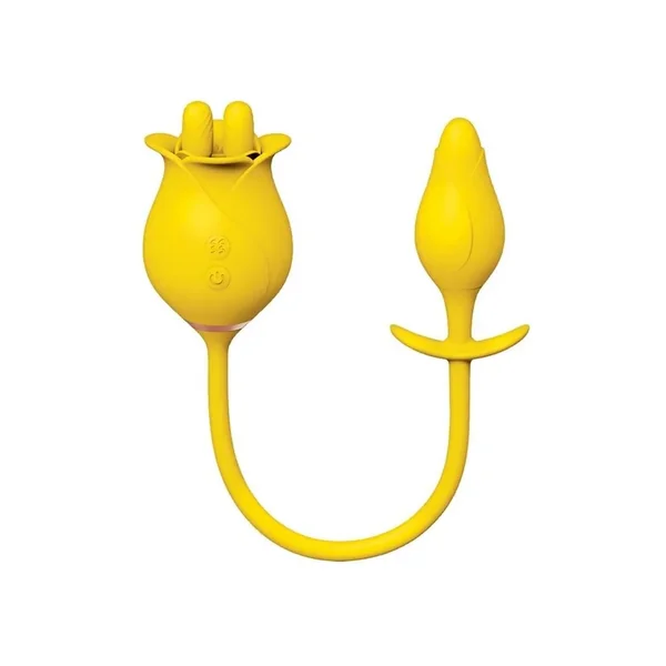 Clit-Tastic Tulip Finger Massager and Pleasure Plug Set – Yellow