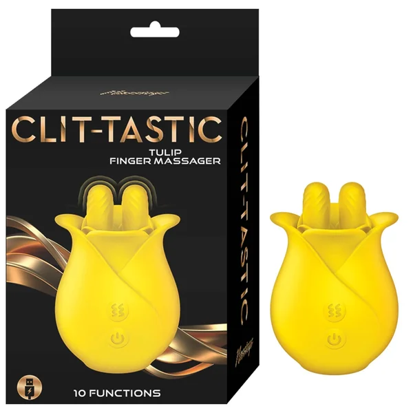 Clit-Tastic Tulip Finger Massager - Yellow