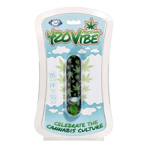 Cloud 9 Stubby Vibrator Cannabis Leaf