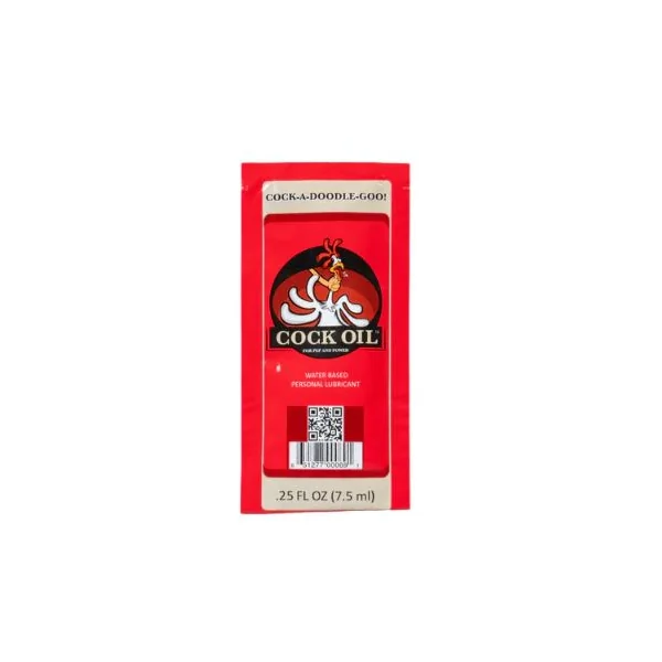 COCK OIL WATER BASED FOIL PACKETS ..25 OZ