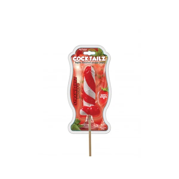 COCKTAILZ LIQUOR FLAVORED PECKER POPS STRAWBERRY MOJITO