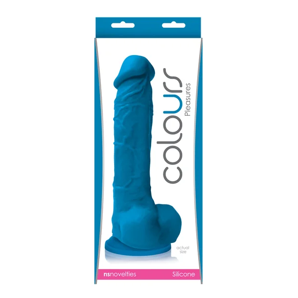 COLOURS PLEASURES 8IN DILDO BLUE